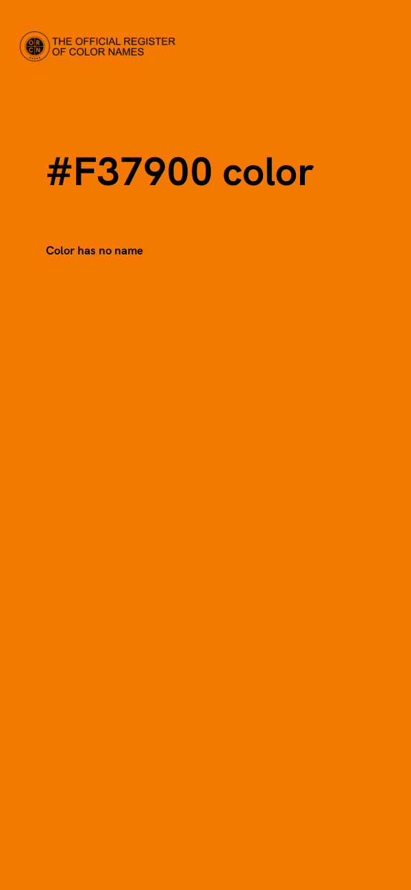 #F37900 color image