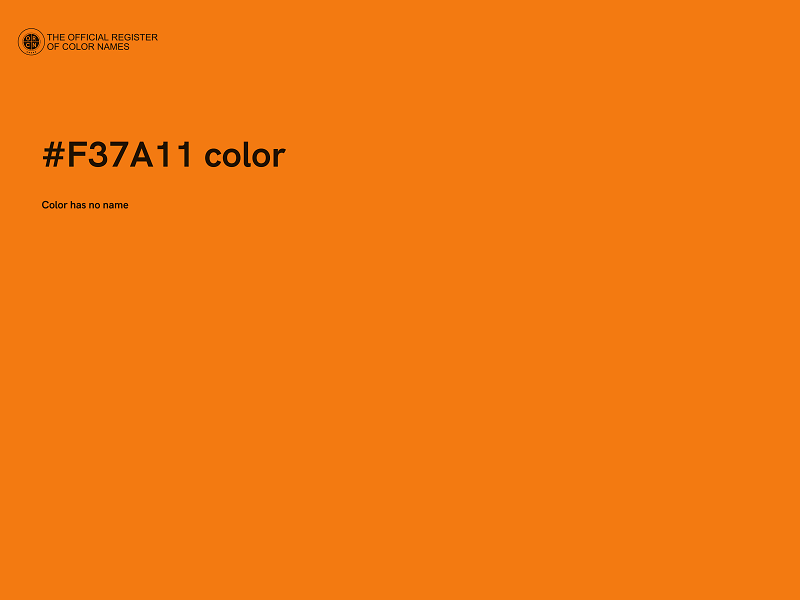 #F37A11 color image
