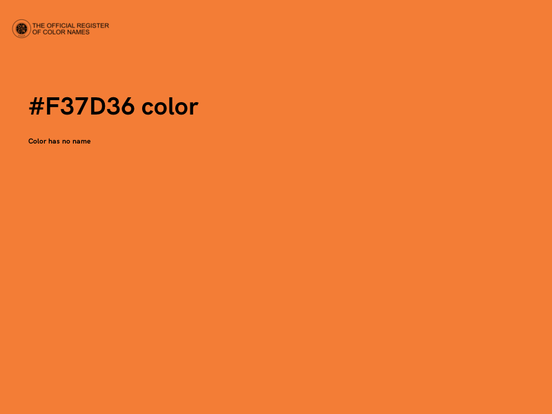 #F37D36 color image
