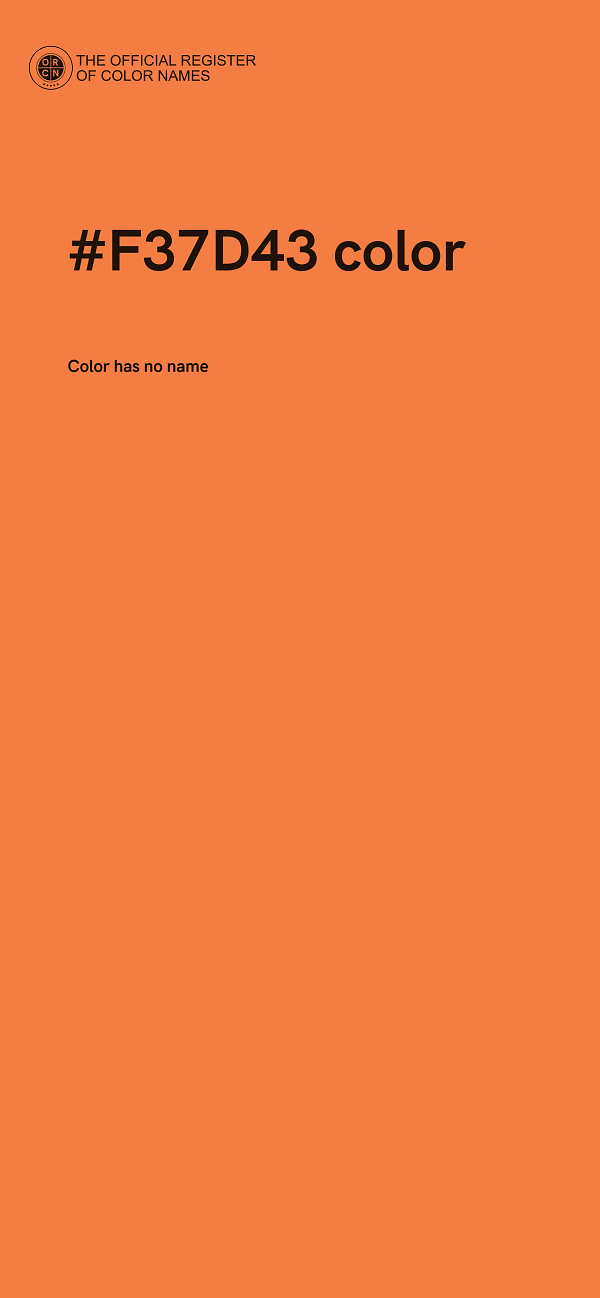 #F37D43 color image