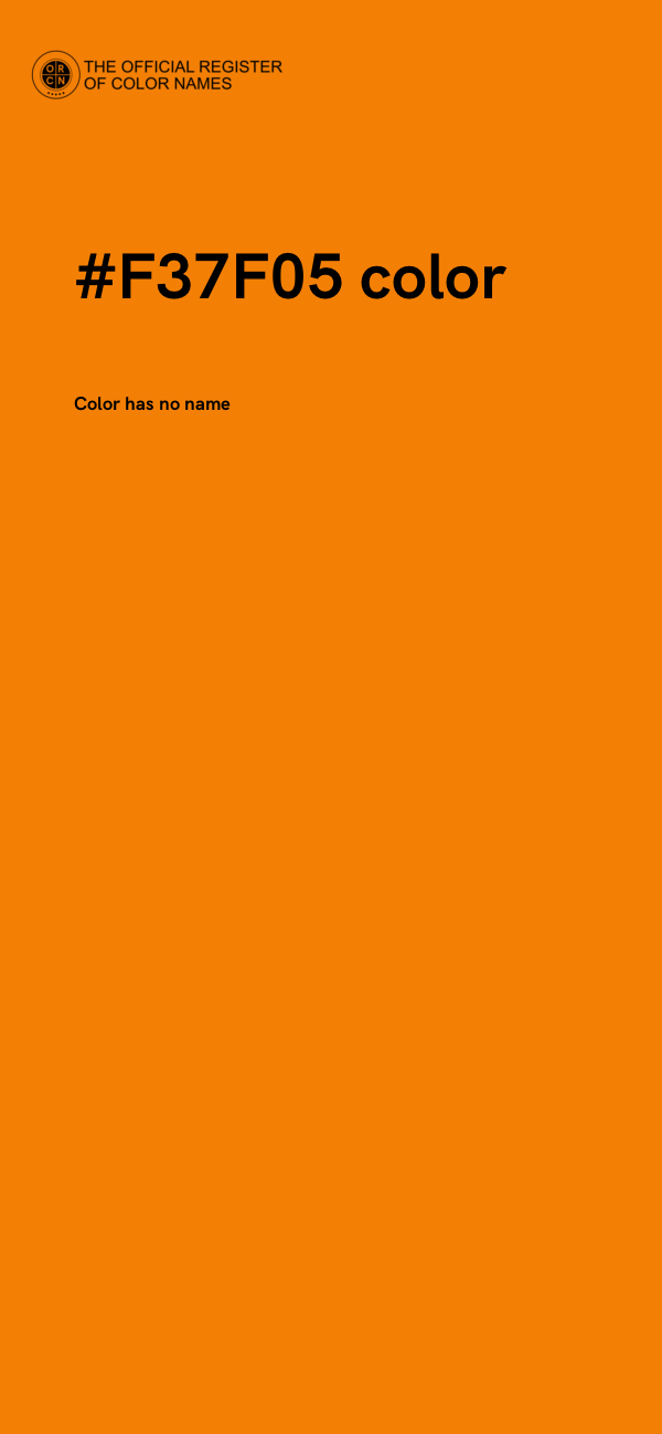 #F37F05 color image
