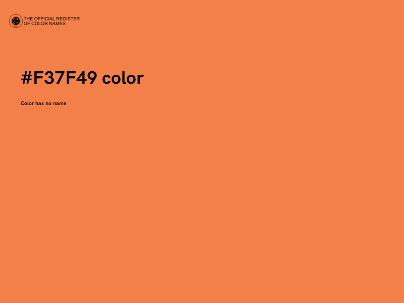 #F37F49 color image