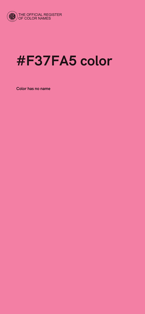 #F37FA5 color image