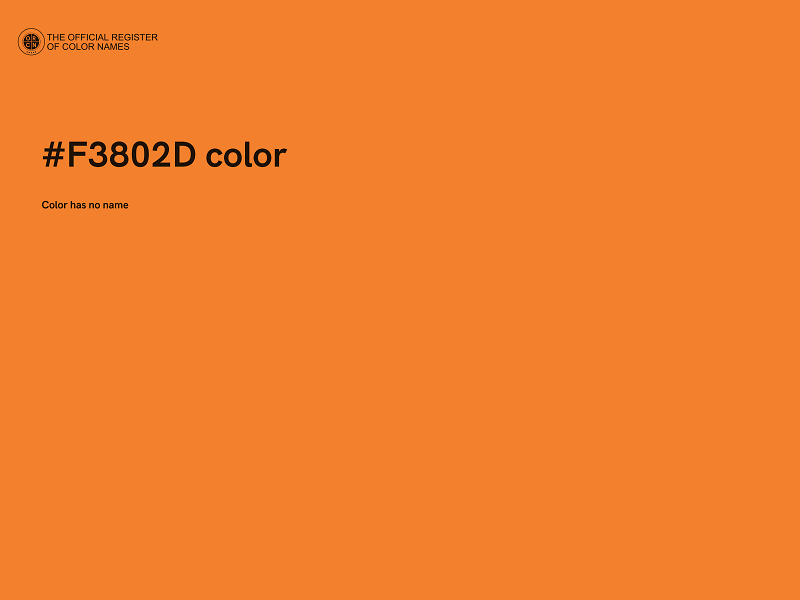 #F3802D color image