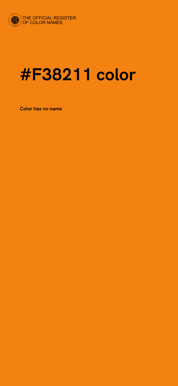#F38211 color image