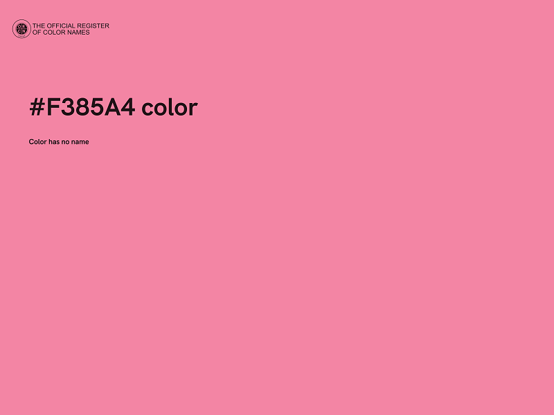 #F385A4 color image