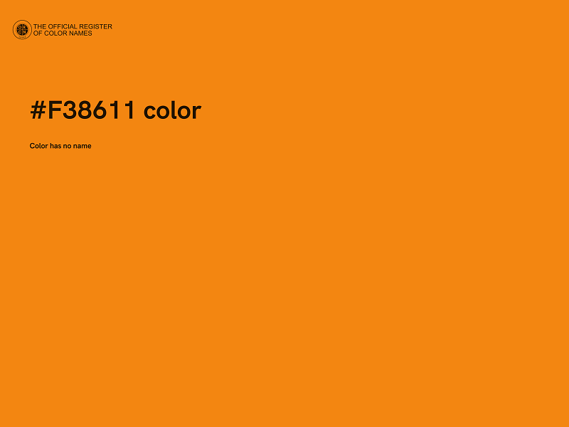 #F38611 color image
