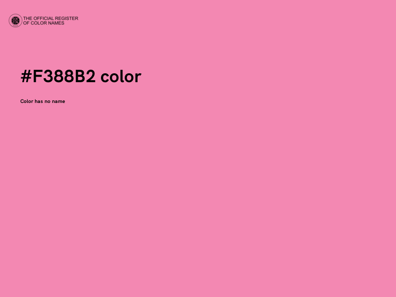 #F388B2 color image