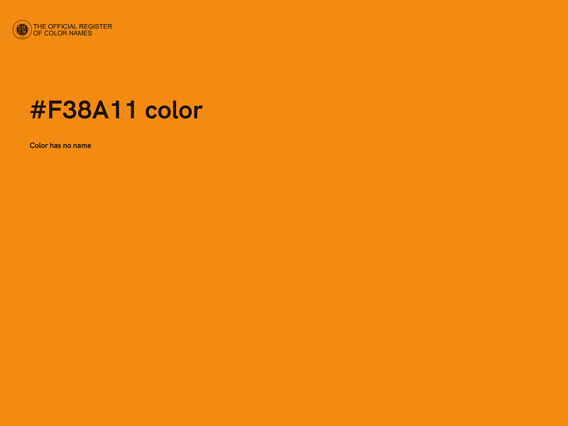 #F38A11 color image