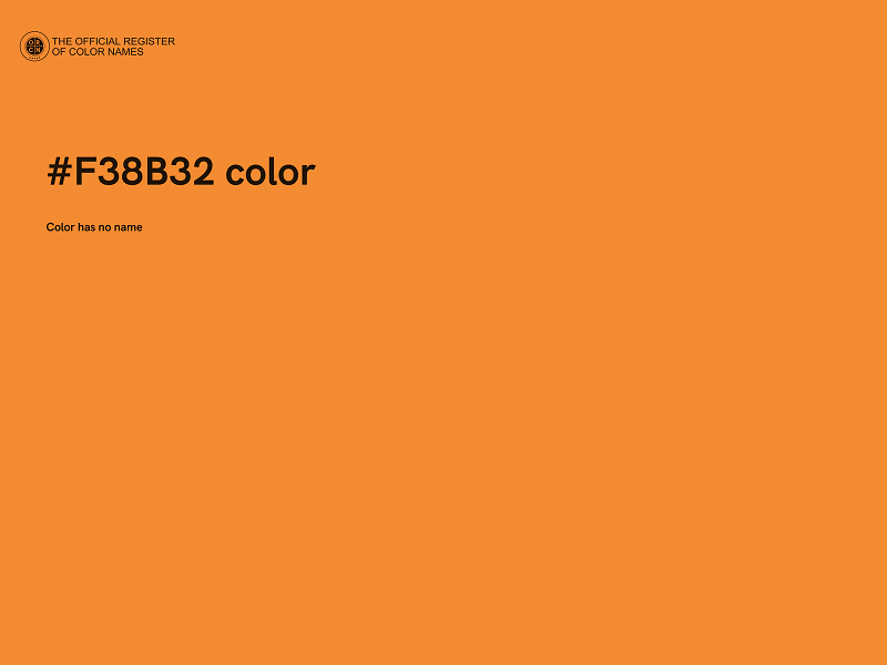 #F38B32 color image
