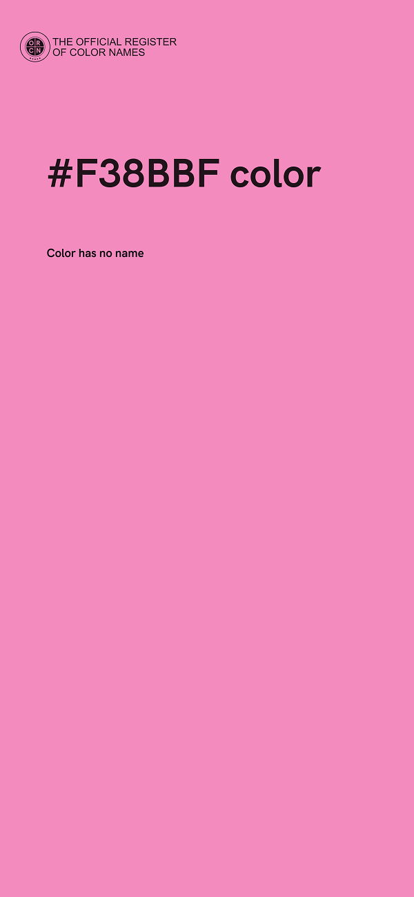 #F38BBF color image