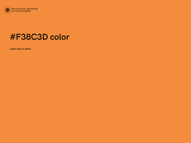 #F38C3D color image