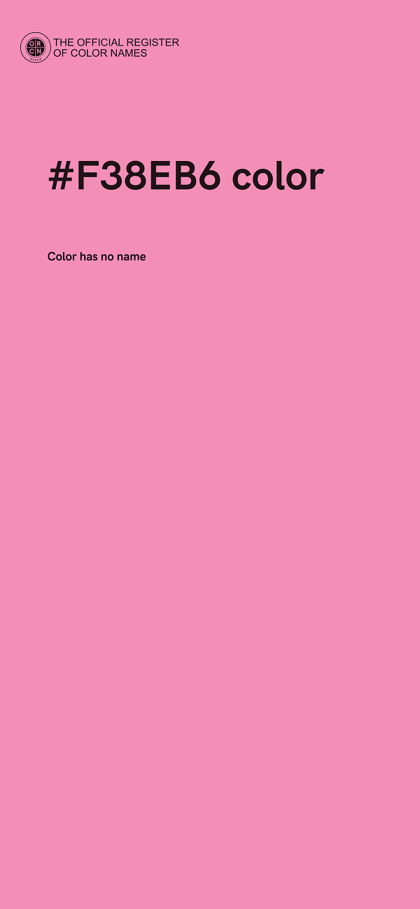 #F38EB6 color image