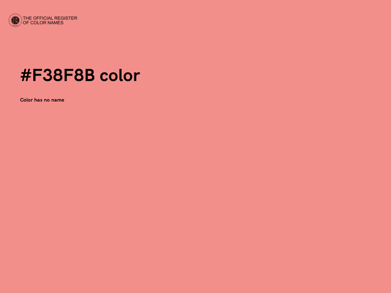 #F38F8B color image