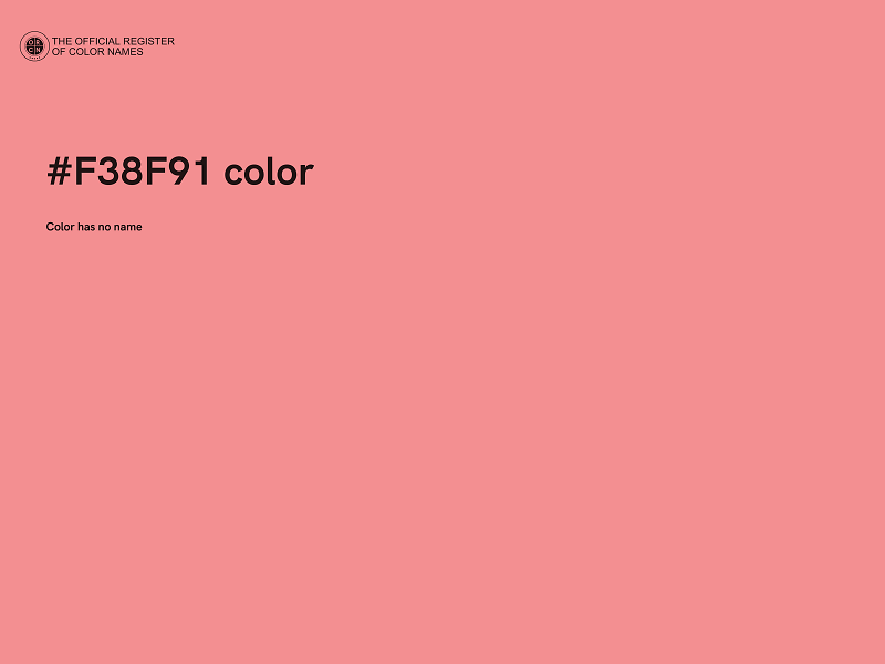 #F38F91 color image