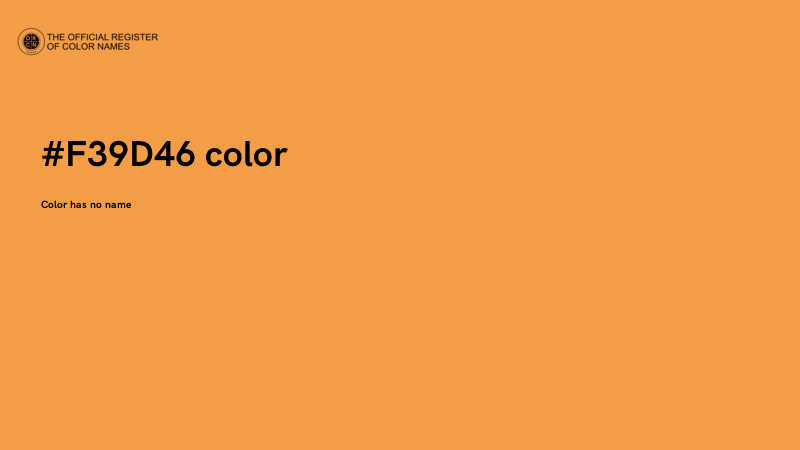 #F39D46 color image
