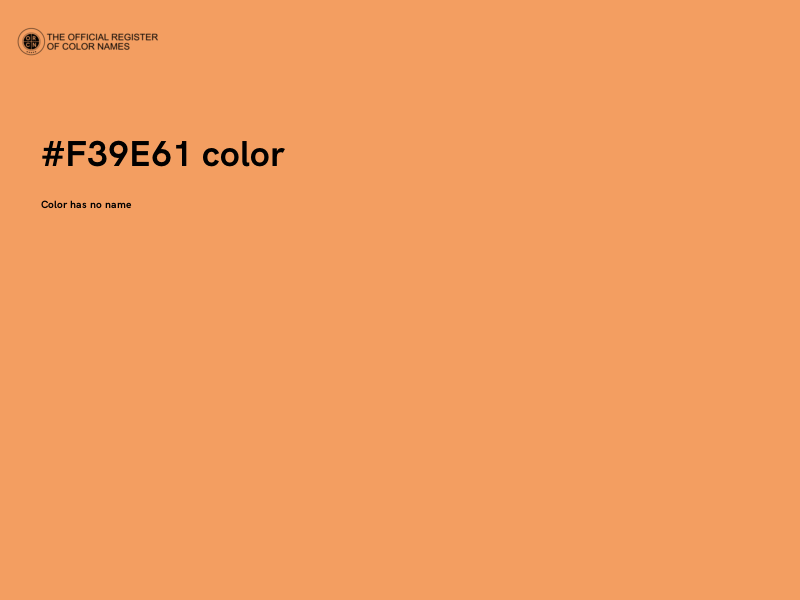 #F39E61 color image