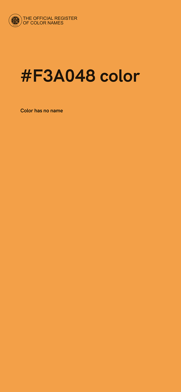 #F3A048 color image