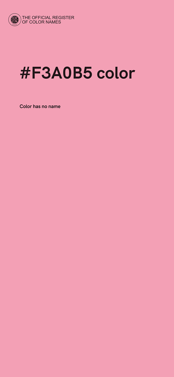 #F3A0B5 color image