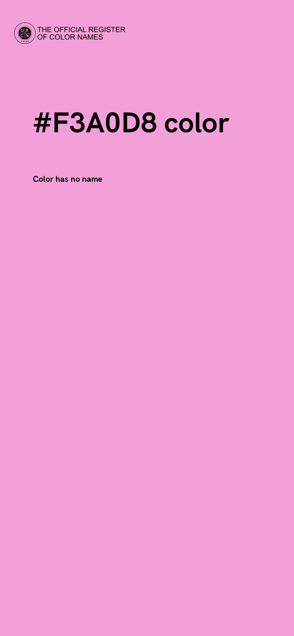 #F3A0D8 color image