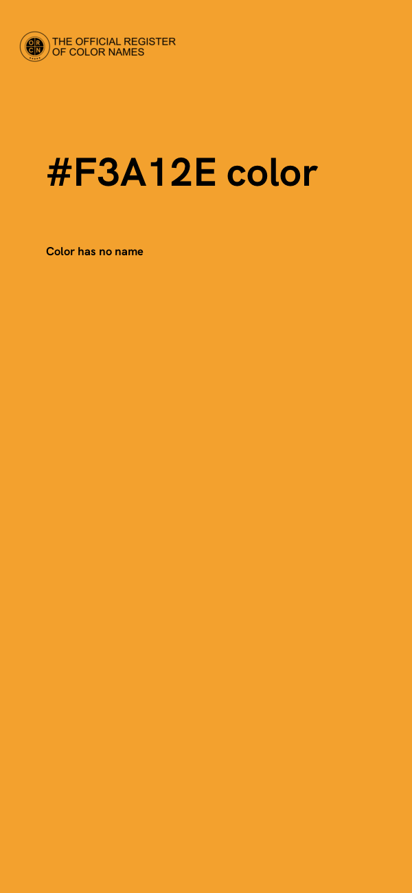 #F3A12E color image