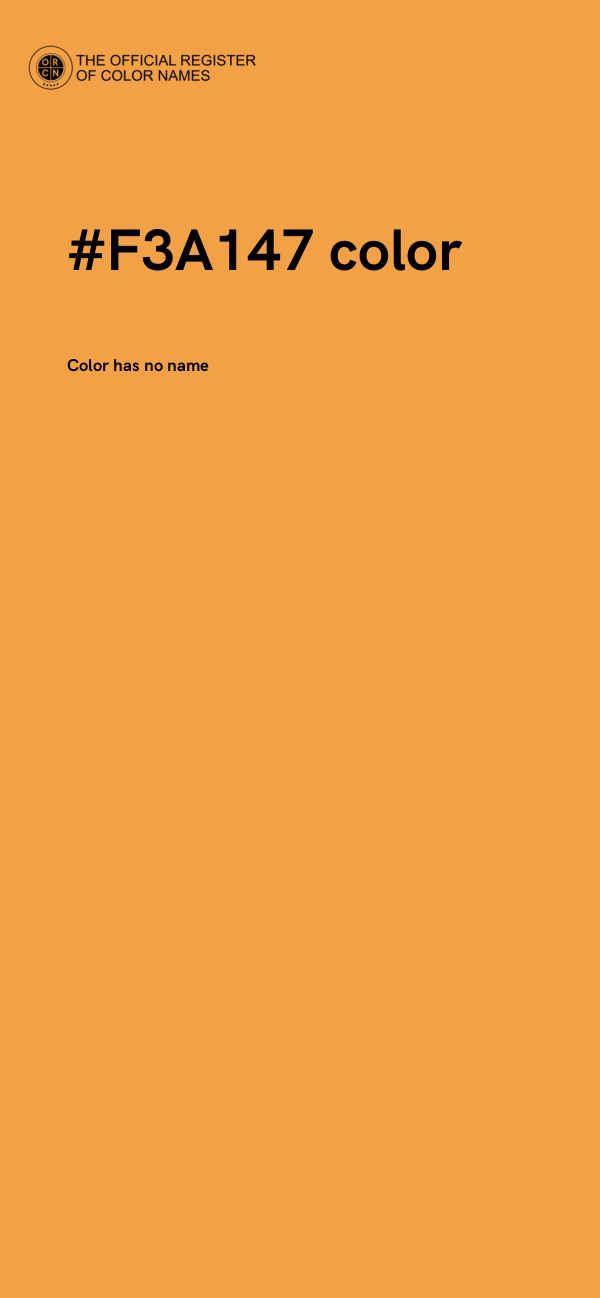 #F3A147 color image