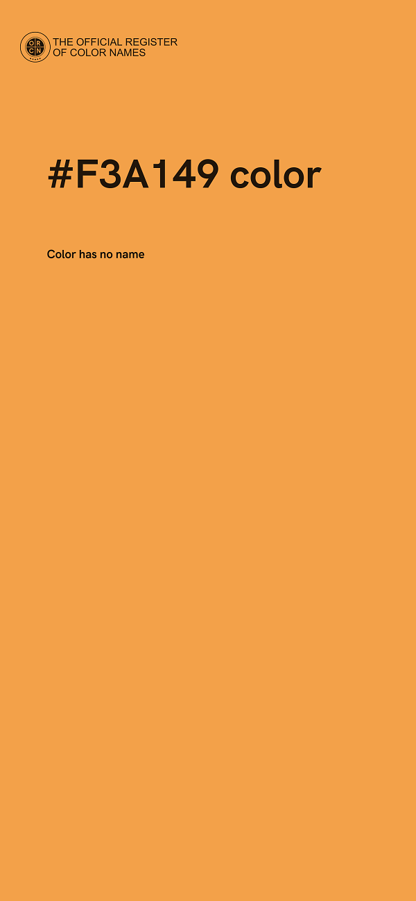 #F3A149 color image