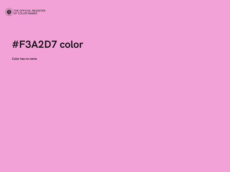 #F3A2D7 color image