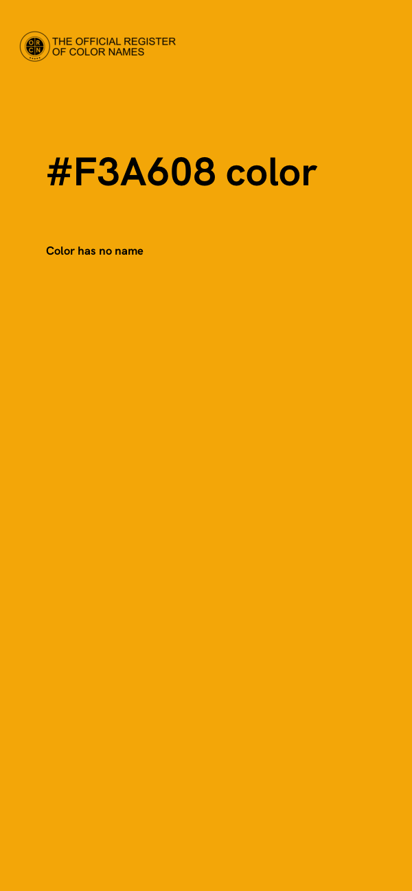 #F3A608 color image