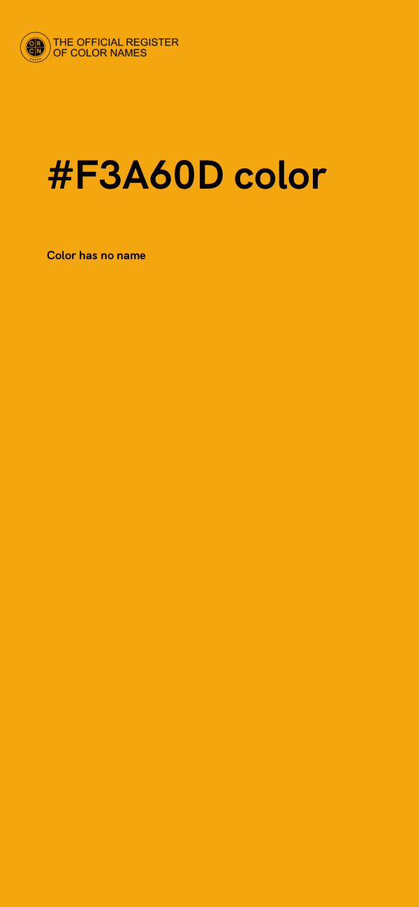 #F3A60D color image
