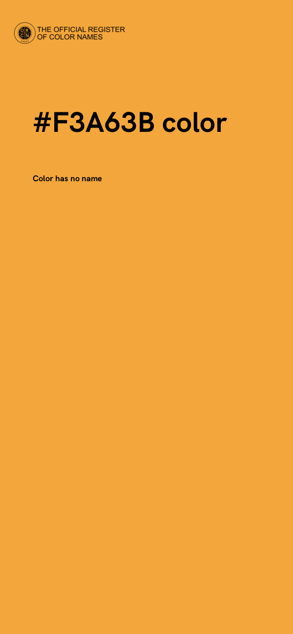 #F3A63B color image