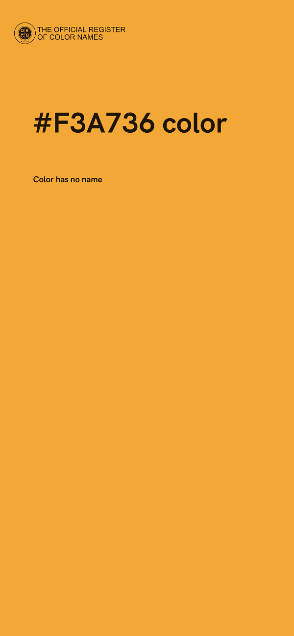#F3A736 color image