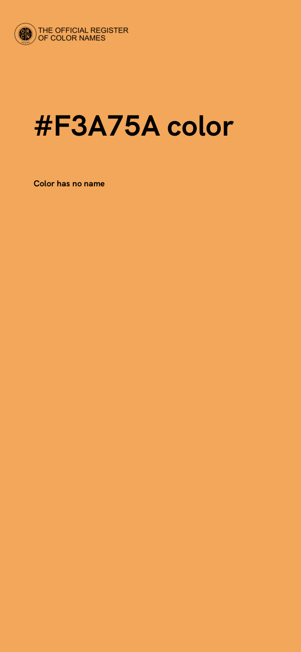 #F3A75A color image