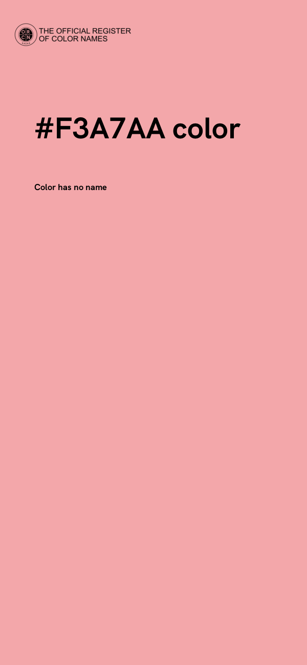 #F3A7AA color image