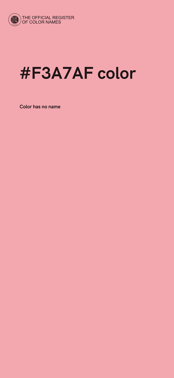 #F3A7AF color image