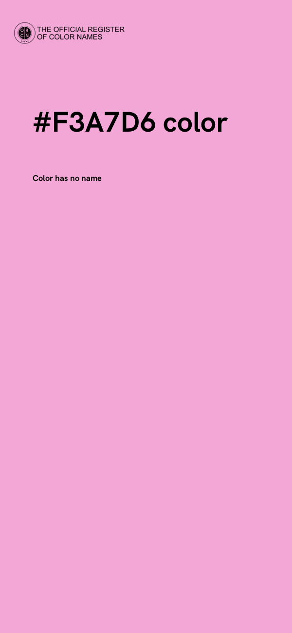 #F3A7D6 color image