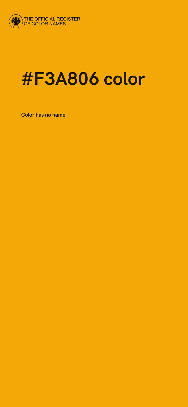 #F3A806 color image