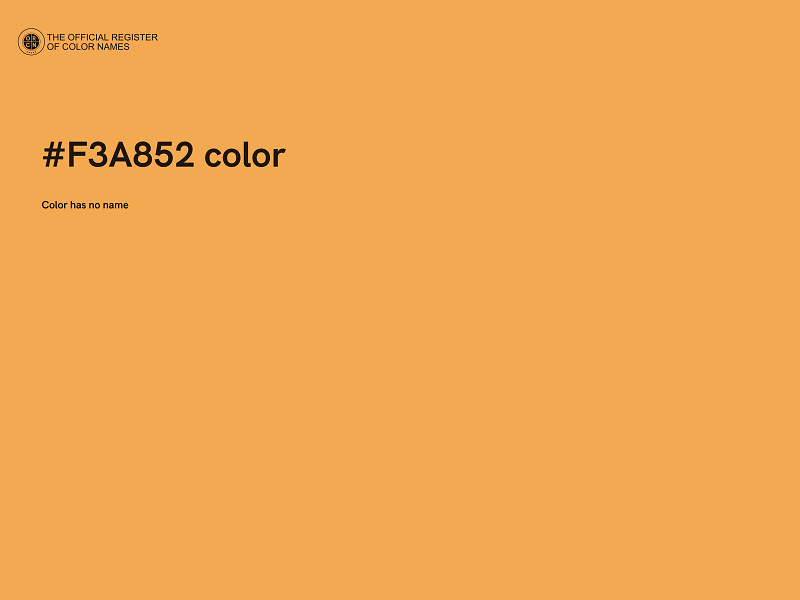 #F3A852 color image