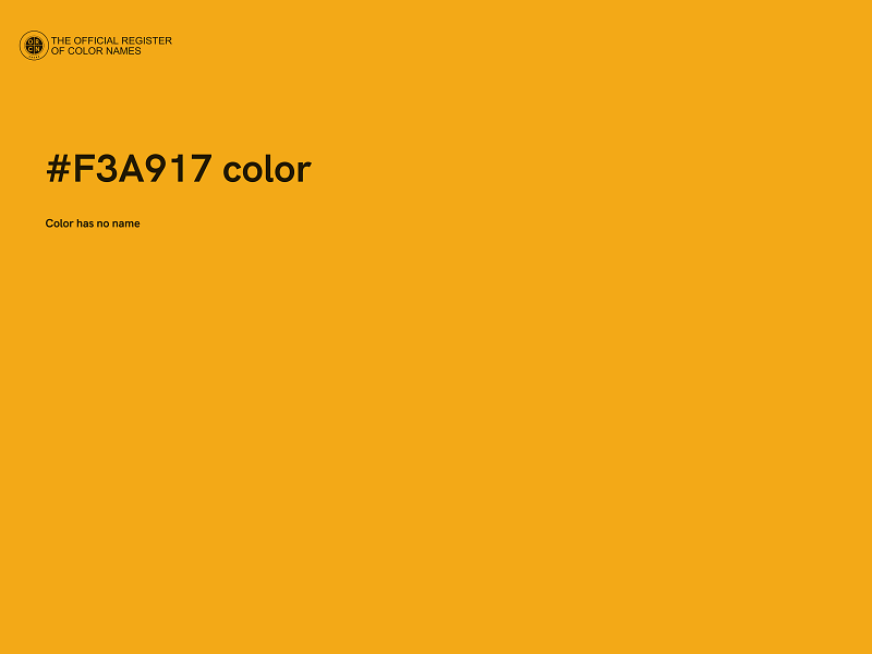 #F3A917 color image