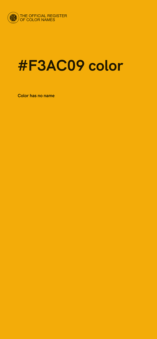 #F3AC09 color image