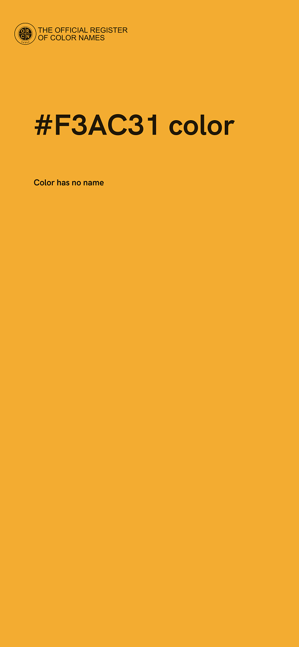 #F3AC31 color image