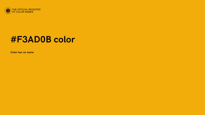 #F3AD0B color image