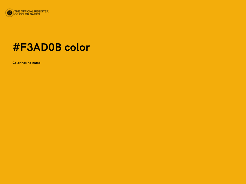 #F3AD0B color image