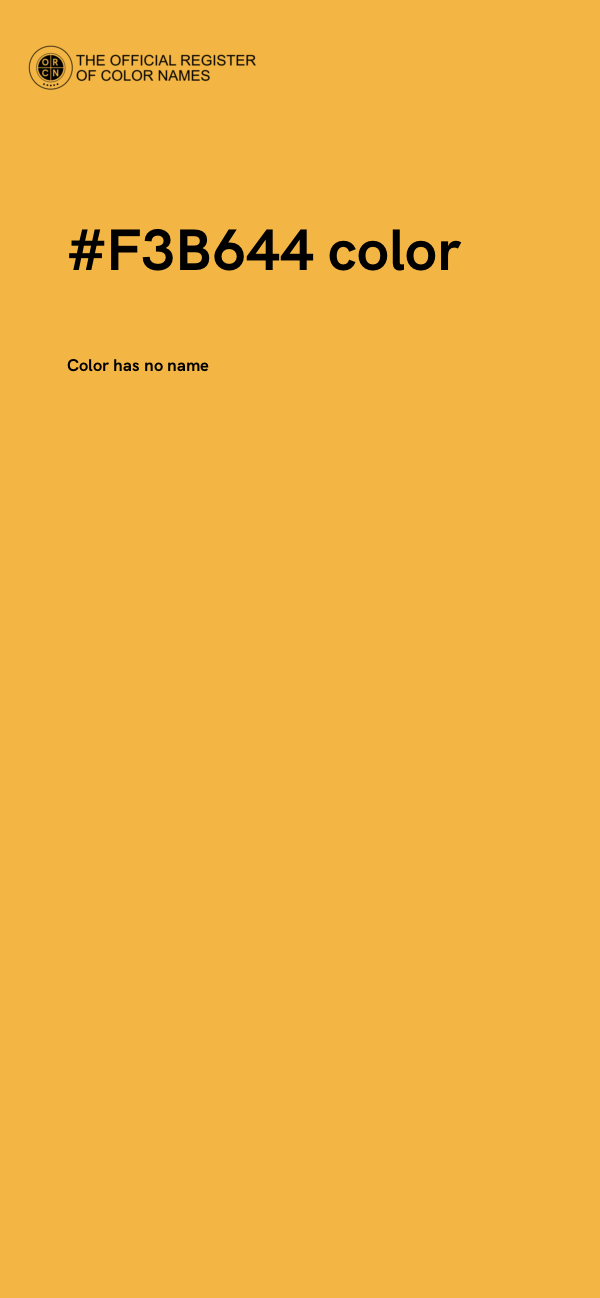 #F3B644 color image