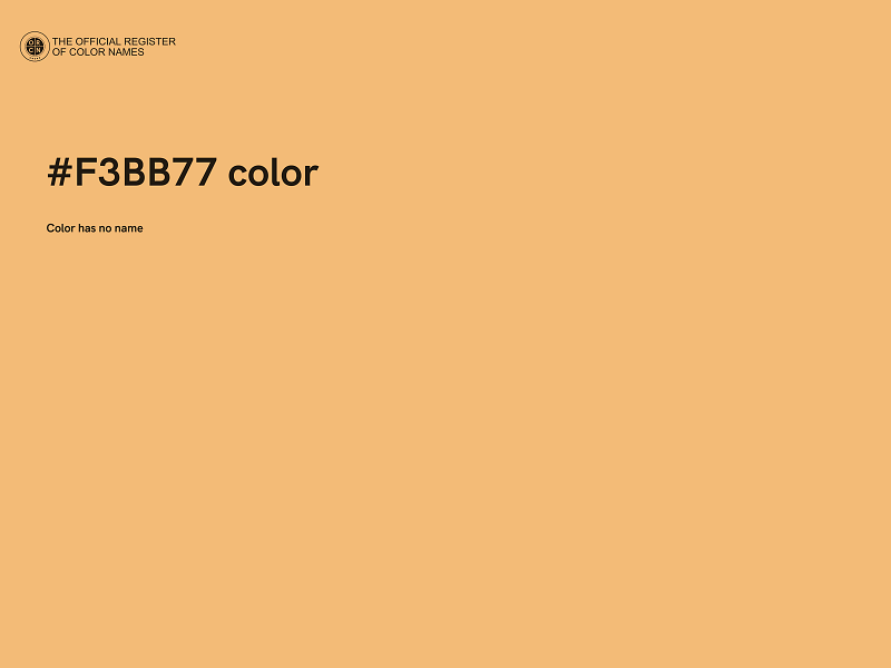 #F3BB77 color image