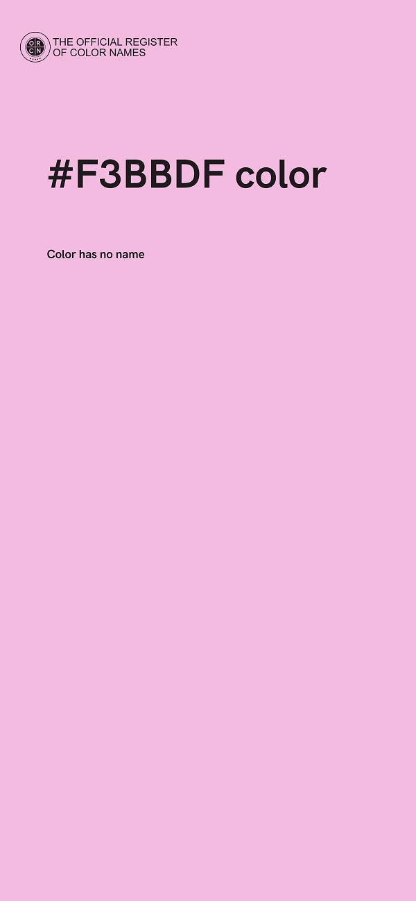#F3BBDF color image