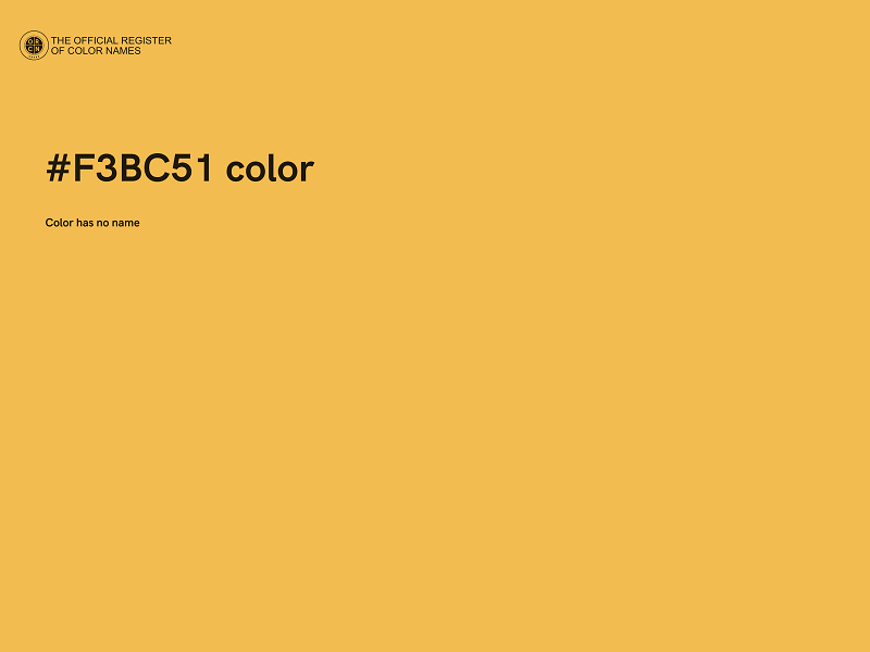 #F3BC51 color image