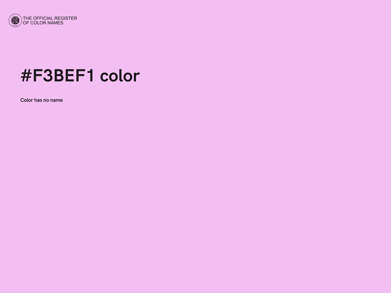 #F3BEF1 color image