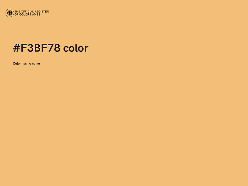 #F3BF78 color image