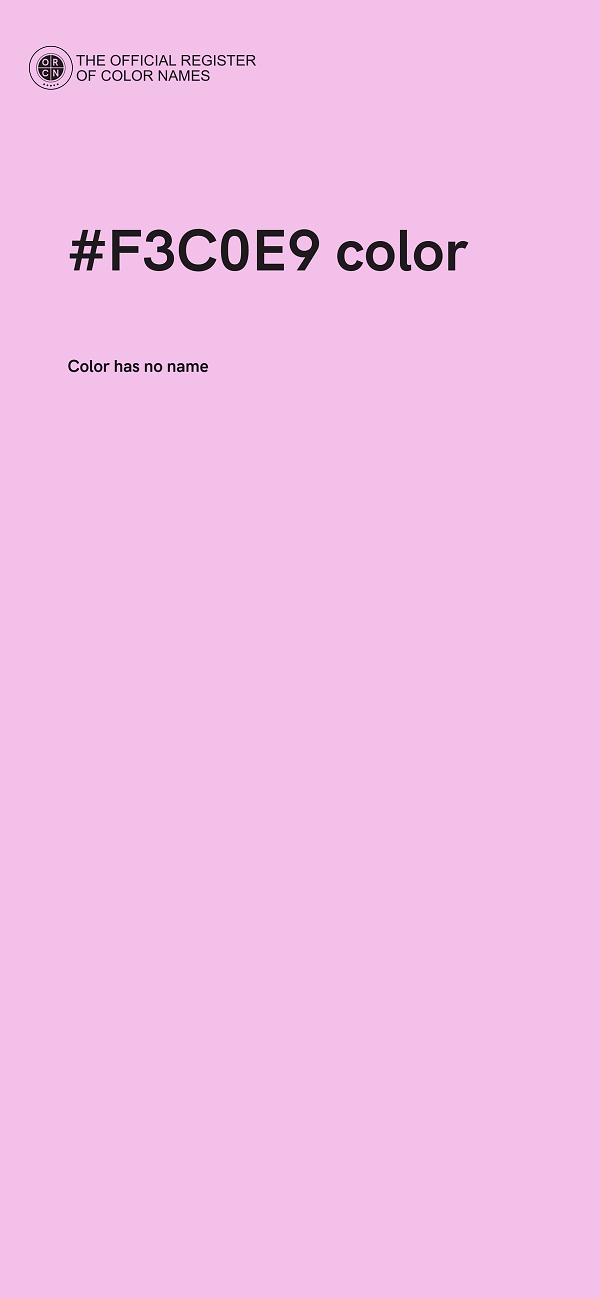 #F3C0E9 color image